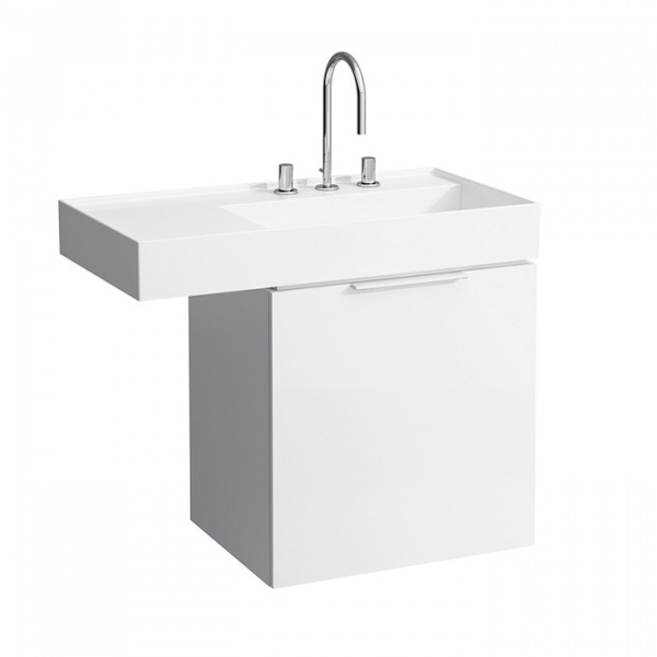 Laufen Kartell Тумба с раковиной, 59.5х45.5х61.5см, с 1 выдвиж. ящиком с полкой, с сифоном, цвет: белый глянцевый