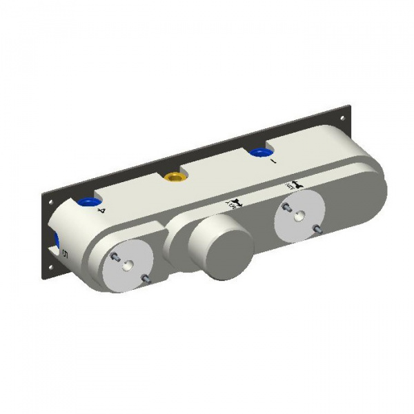Carimali Встраиваемая часть для горизонтального термостатического смесителя c держателем для душа, 4 выхода,.цвет: хром