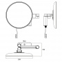 EMCO Evo Зеркало косметическое, LED, Ø209мм,  двойной, snoer, ELS, 5x кратное увеличение, подвесной, цвет: хром