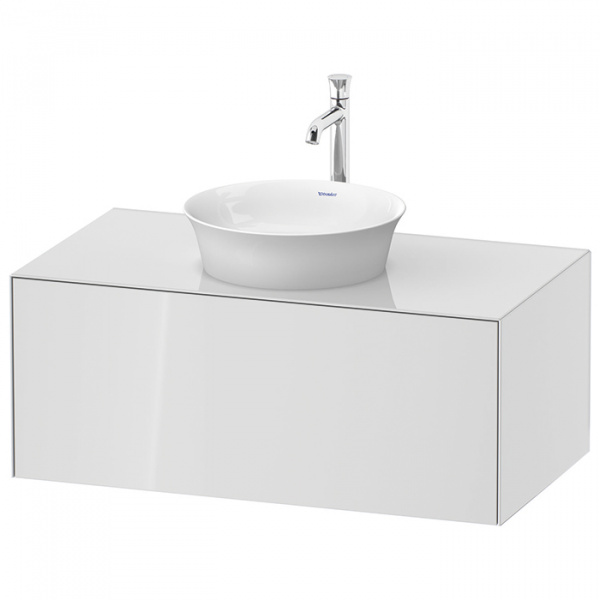 Duravit White Tulip Тумбочка подвесная 40.8x100x55 см, раковина, 1 выдвижной ящик, цвет: белый высокоглянцевый