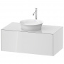 Duravit White Tulip Тумбочка подвесная 40.8x100x55 см, раковина, 1 выдвижной ящик, цвет: белый высокоглянцевый