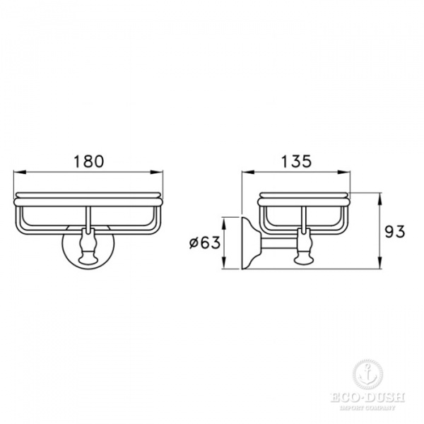 Stella Roma Держатель мыльницы подвесной (без мыльницы) 1022 цвет: хром