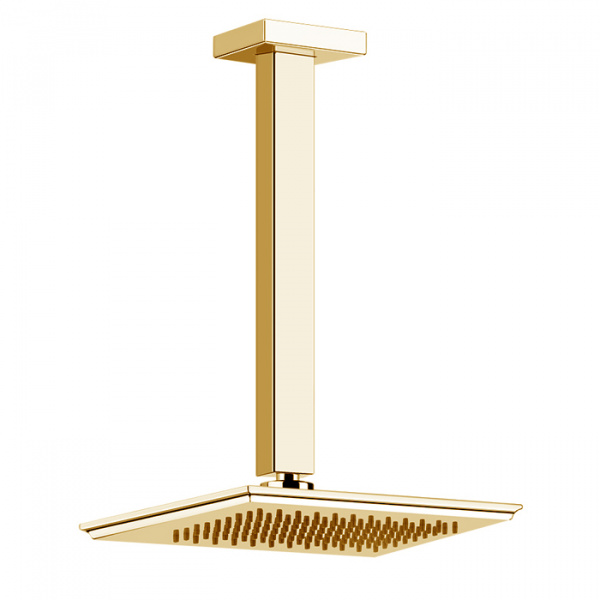 Gessi Eleganza Верхний душ потолочный, высота от 115 до 1865мм, цвет: шлифованное золото
