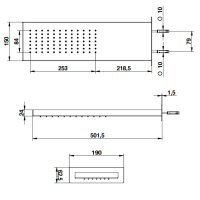 Bongio Soffioni Верхний душ, цвет: черный матовый