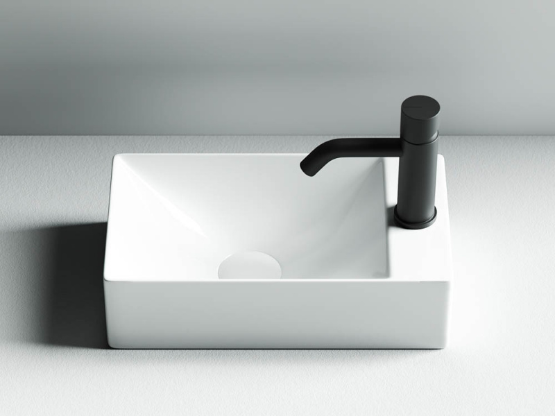 Умывальник подвесной прямоугольный (отверстие под смеситель R) Element 375*215*100мм Ceramica Nova белый CN5007