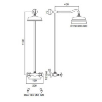Sbordoni Смеситель для душа на 3 отверстия, цвет: бронза