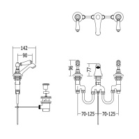 Devon&Devon Black Dandy Смеситель для биде, цвет: золото