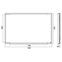 EMCO Prestige Зеркало настенное с LED- подсветкой, B99.3xH64.3см