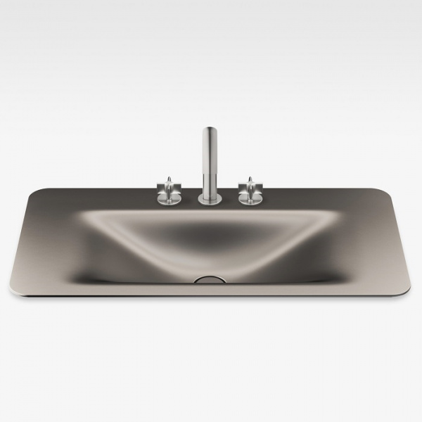 Armani Roca Baia Раковина 90x47 см, 3 отв., встраиваемая сверху, цвет: dark metallic