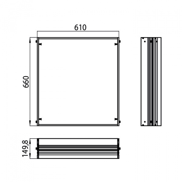 EMCO Prestige2 Монтажная рама 61x66см для встраиваемых зеркальных шкафов 989705006