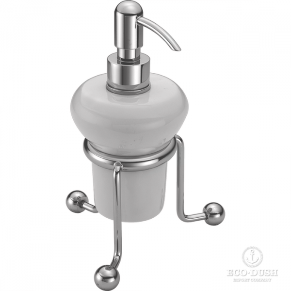 HUBER Croisette Дозатор настольный, цвет: хром/керамика