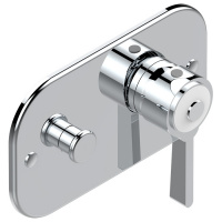 THG CAPUCINE VERT DECOR PLATINE Смеситель для душа встраиваемый, однорычажный, с переключателем, внешняя часть, декор платина, цвет: хром