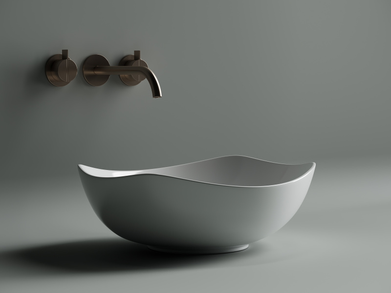 Умывальник чаша накладная овальная Element 420*385*145мм Ceramica Nova белый CN5017