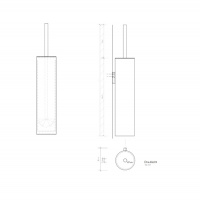 Decor Walther Mikado WBG Туалетный ершик, подвесной, цена: латунь
