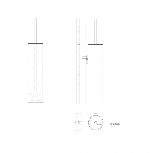 Decor Walther Mikado WBG Туалетный ершик, подвесной, цена: золото