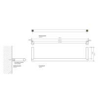Decor Walther Mikado HTE30 Полотенцедержатель 30см, подвесной, цвет: розовое золото