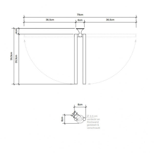 Decor Walther Classic HTH2 Полотенцедержатель двойной 79см., поворотный, подвесной, цвет: хром