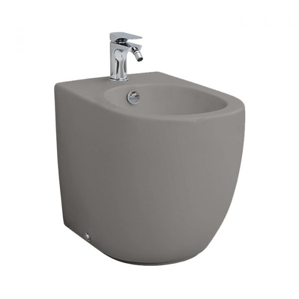 Artceram File 2.0 Биде напольное приставное 36х52 см, с креплениями, с 1 отв под смеситель, цвет: grigio