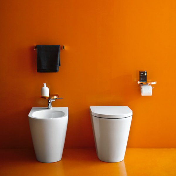 Laufen Kartell Биде напольное 56х37х43см с 1 отв. под смеситель, без боковых отв, цвет: белый матовый