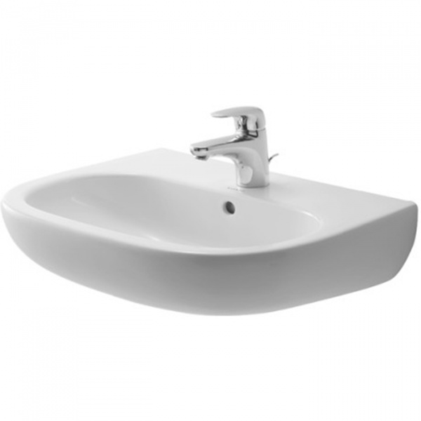 Duravit D-Code Раковина 55х43 см, 3 отв., с переливом, цвет: белый