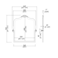 Devon&Devon Mayfair Зеркало поворотное 70х64см, с орнаментом, цвет: хром