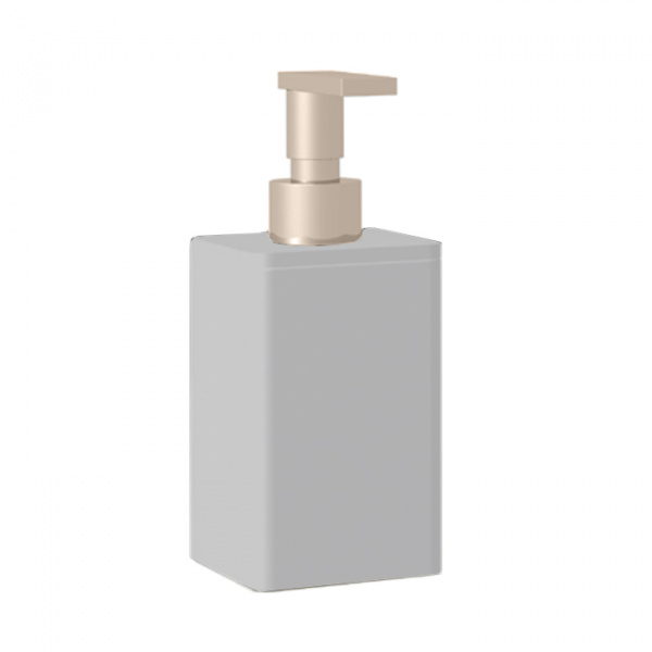 Bertocci Fly Дозатор из композита, настольный, цвет: белый матовый/nichel mat