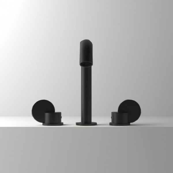 Agape Limon Смеситель для раковины, на 3 отв., цвет: черный матовый