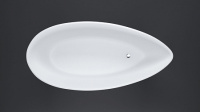 Ванна из искусственного камня Alda Ceramica a-Due 160*70 овальная ассиметричная, отдельностоящая (RAL глянецевый или матовый)