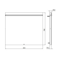 EMCO Зеркало со LED подсветкой, B81xH70см