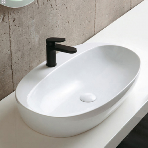 AZZURRA ELEGANCE Раковина 60х42 см, 1 отв., накладная, цвет: белый