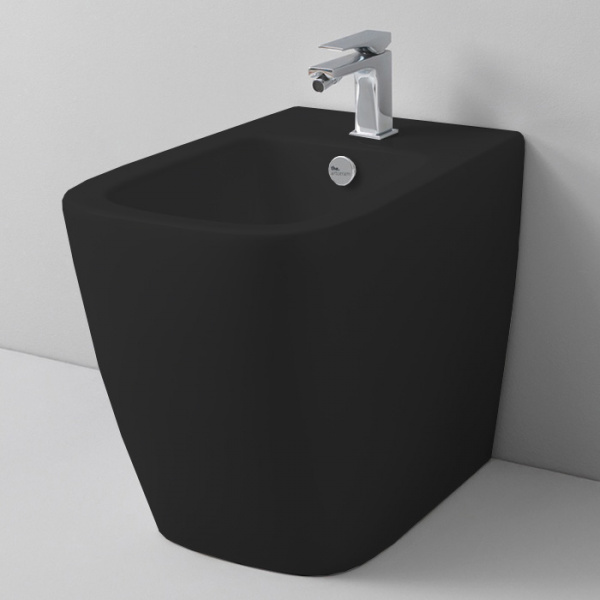 Artceram A16 Биде напольное 52,5х36хh42см, с 1 отв под смеситель, цвет: черный глянцевый