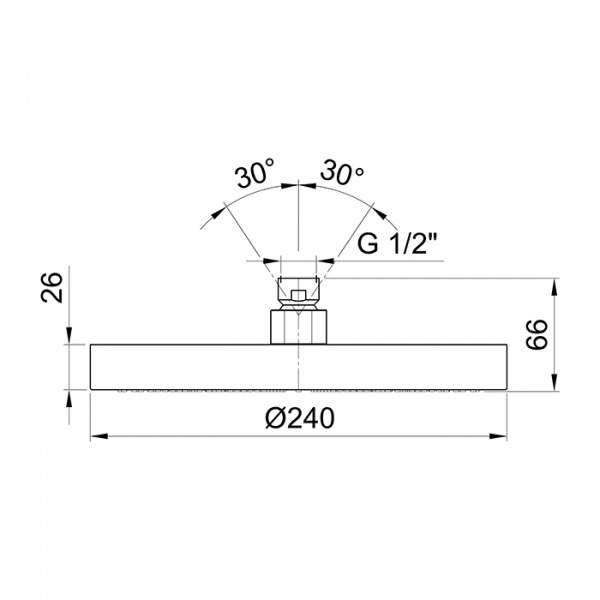 Fantini AF/21 Верхний душ, D24 см, цвет: хром