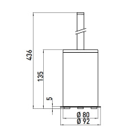 EMCO System2 Туалетный ершик, настольн. model, цвет: хром