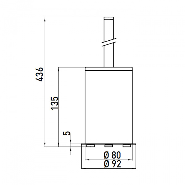 EMCO System2 Туалетный ершик, настольн. model, цвет: хром