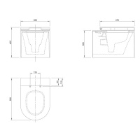 KNIEF Prime Унитаз подвесной 52x39x33см, с крышкой микролифт, цвет: белый матовый (упаковка: 2 коробки)
