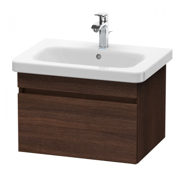 Duravit DuraStyle Комплект мебели: 650х455 умывальник 232065+подвесная тумбочка DS6380, 1 выдв ящик, вкл сифон., цвет: каштан темный