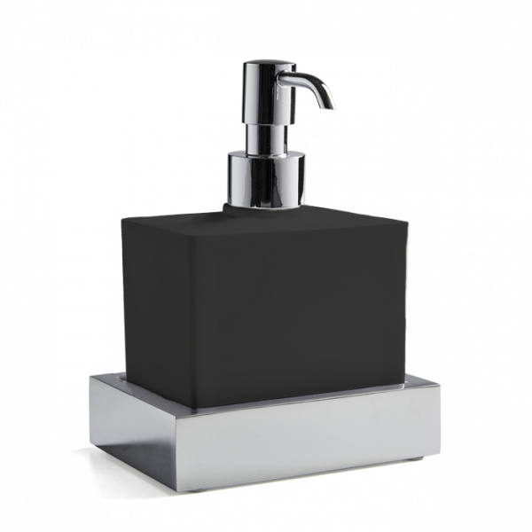 3SC SK 3.0 Дозатор настольный, композит Solid Surface, цвет: чёрный/хром