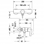 Duravit D-Neo Смеситель для душа, настенный, цвет: хром