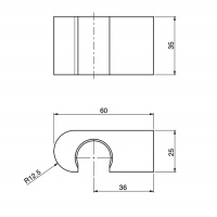 Carlo Frattini Switch Держатель для душа, цвет: черный матовый