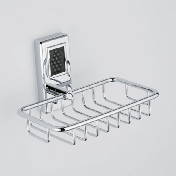 THG Métropolis cristal noir Мыльница-корзина металлическая 160х95мм., подвесная, цвет: хром