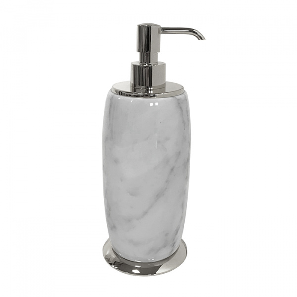 3SC Elegance Дозатор для жидкого мыла, настольный, цвет: мрамор bianco carrara/хром