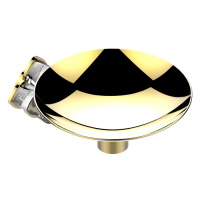 THG Pétale de cristal clair Мыльница металлическая ø 15см., подвесная, цвет: золото/прозрачный хрусталь