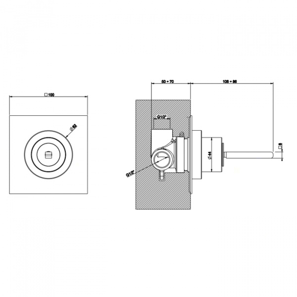 Gessi Встраиваемая часть однорычажного смесителя без излива