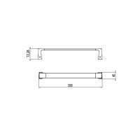 Gattoni Boomerang Полотенцедержатель 30см, подвесной, цвет: хром