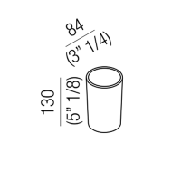 Agape Bucatini Стакан, настольный, цвет: белый