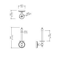 Devon&Devon Dorothy Держатель запасного рулона бумаги подвесной, цвет: золото светлое/белый