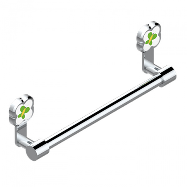 THG CAPUCINE VERT DECOR PLATINE Полотенцедержатель 30см., декор зеленый, цвет: хром