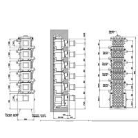 Gessi Eleganza Встраиваемый термостатический смеситель, подключение на 3/4”, с 5ю независимыми выходами, внешняя часть, цвет: хром