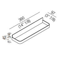 Agape Memory Полотенцедержатель, 36см, подвесной, цвет: глянец