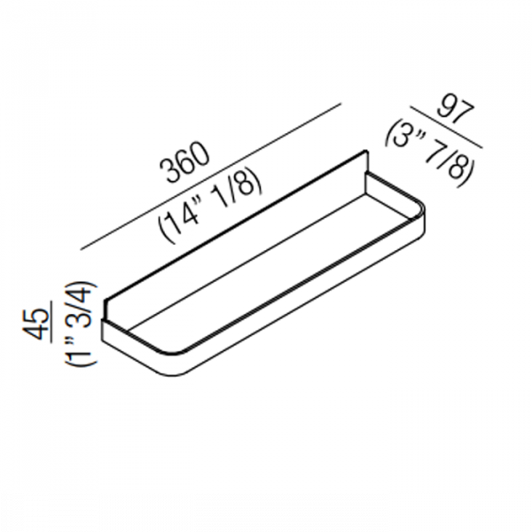 Agape Memory Полотенцедержатель, 36см, подвесной, цвет: глянец